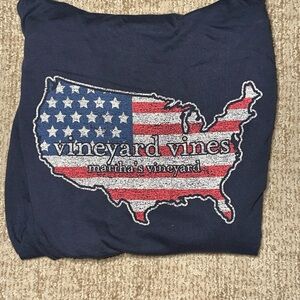 Vineyard Vines Navy USA Thin Hoodie T-Shirt Men’s Small